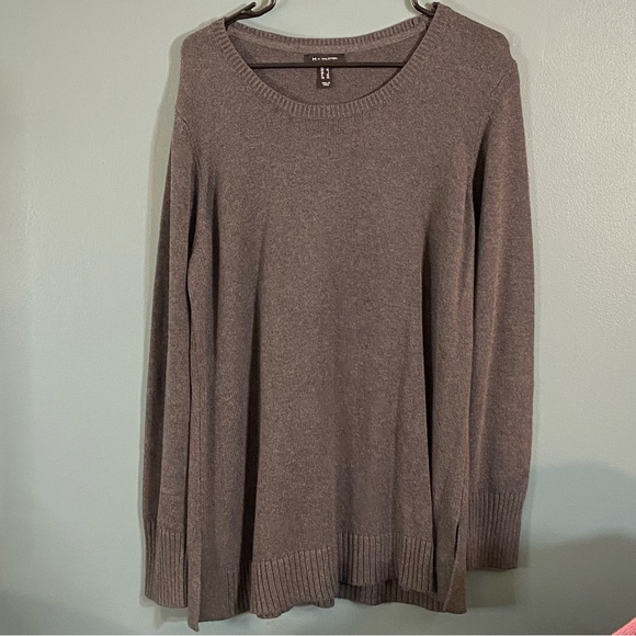 H by Halston Sweaters - H by Halston Womens Gray Crew Neck Sweater Large Cotton Cozy